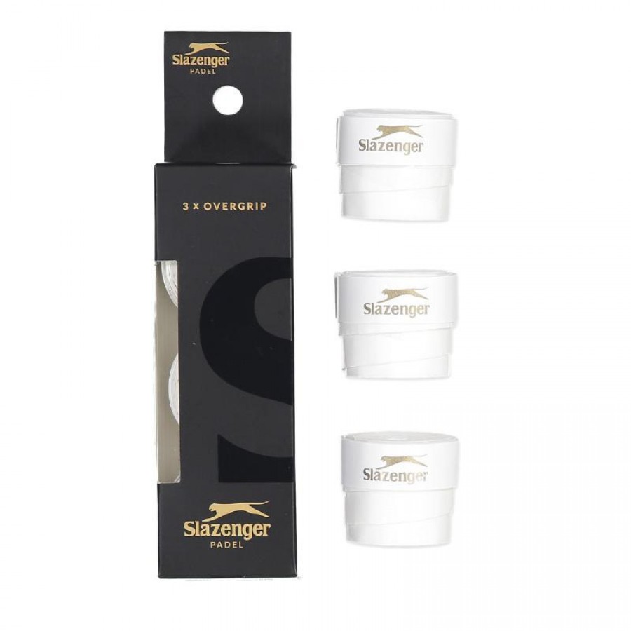 Blister Overgrips Slazenger Padel White 3 Units  Offer + Cheap