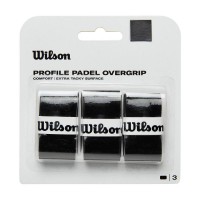 Blister Wilson Profile Padel Negro 3 Overgrips  Oferta + Barato