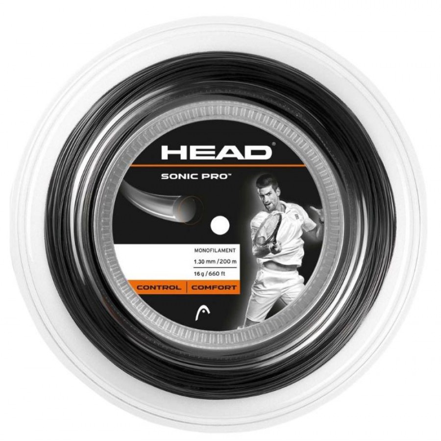 Bobina Cordaje 200m Head Sonic Pro 1,30mm Negro  Oferta + Barato