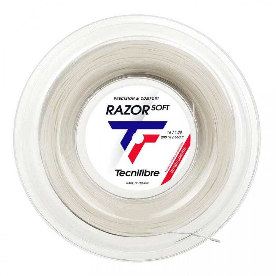 Cordaje 200m Tecnifibre Razor Soft 1.30mm White Reel
