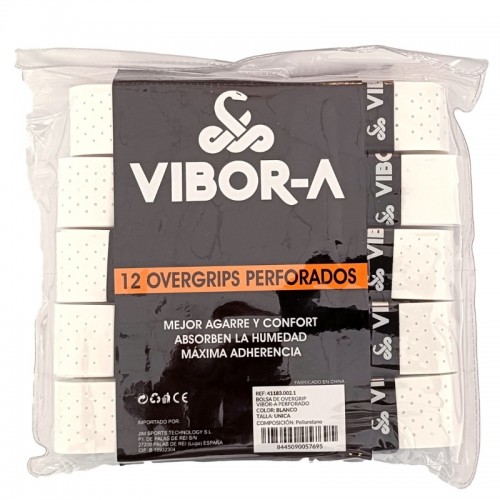 Vibora Perforated White Bag 12 Overgrips
