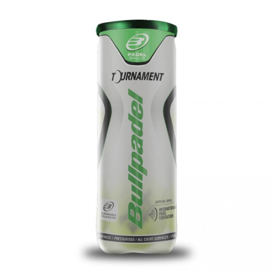 Bote de 3 Pelotas Bullpadel Tournament Pro  Oferta + Barato