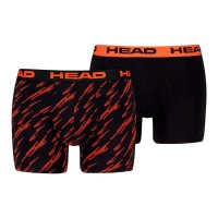 Head Printed Orange Black Boxers 2 Units  Offer + Cheap