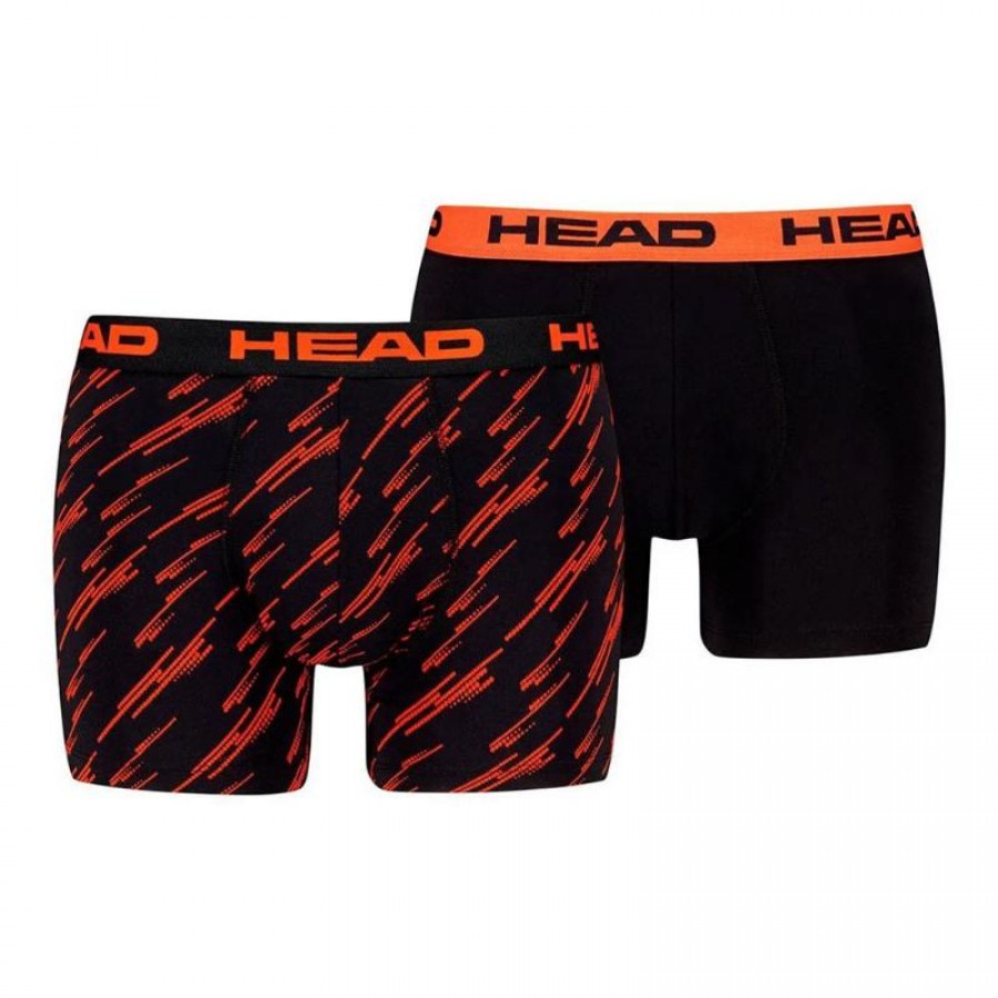 Head Printed Orange Black Boxers 2 Units  Offer + Cheap