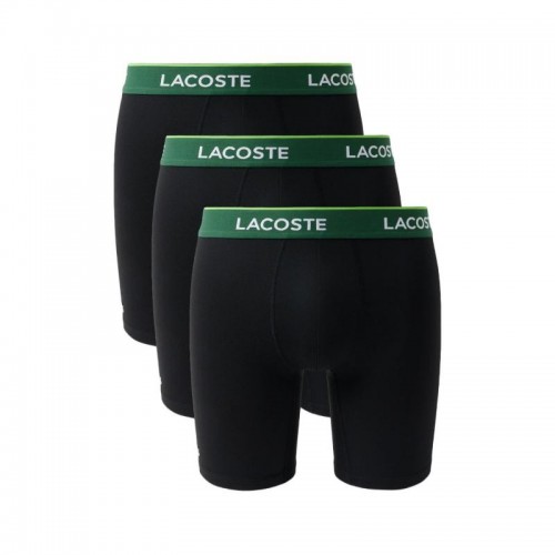Lacoste Black Green Boxers 3 Unidades