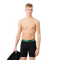 Lacoste Black Green Boxers 3 Unidades