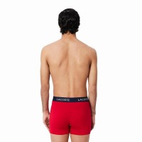 Cuecas Lacoste Pique Azul Marinho Branco Vermelho 3 Unidades  Oferta + Barato