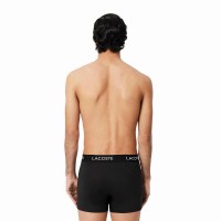 Boxers Lacoste Piqué Preto 3 Unidades  Oferta + Barato