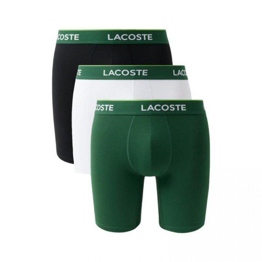 Boxers Lacoste Verde Blanco Negro 3 Unidades