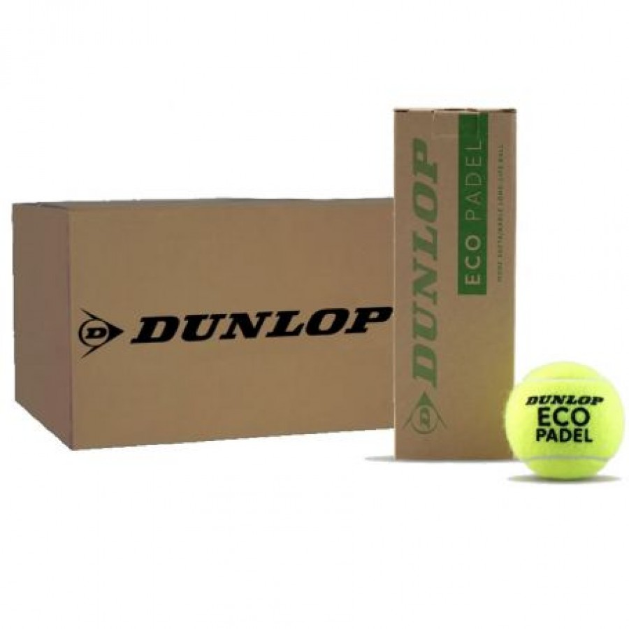 Caixa 72 Bolas - 24 Frascos de 3 pecas - Dunlop Eco Padel  Oferta + Barato
