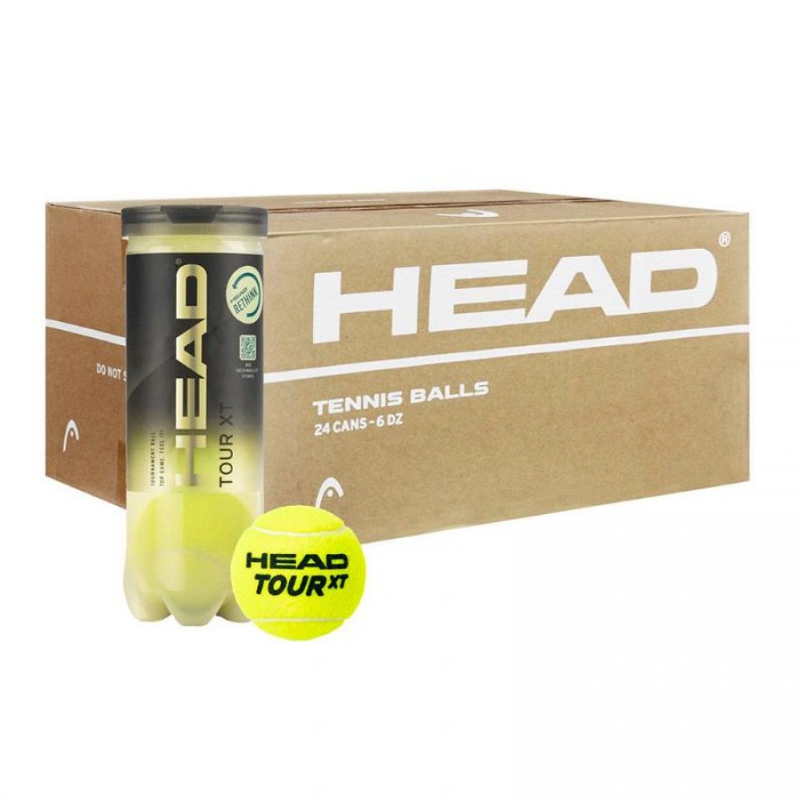 Box 72 Balls - 24 Cans of 3 pcs - Head Tour XT Tennis  Offer + Cheap