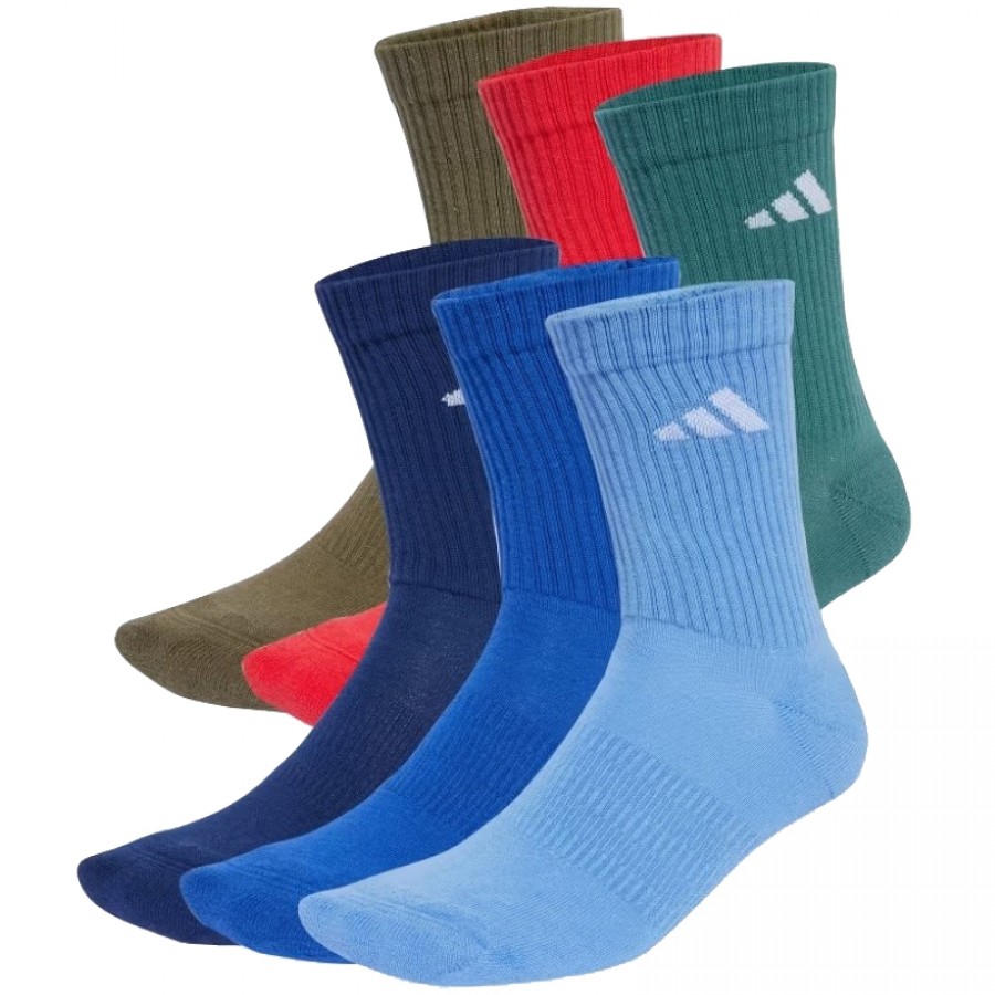 Calcetines Adidas Cushioned Crew Azul Oscuro 6 Pares  Offer + Cheap