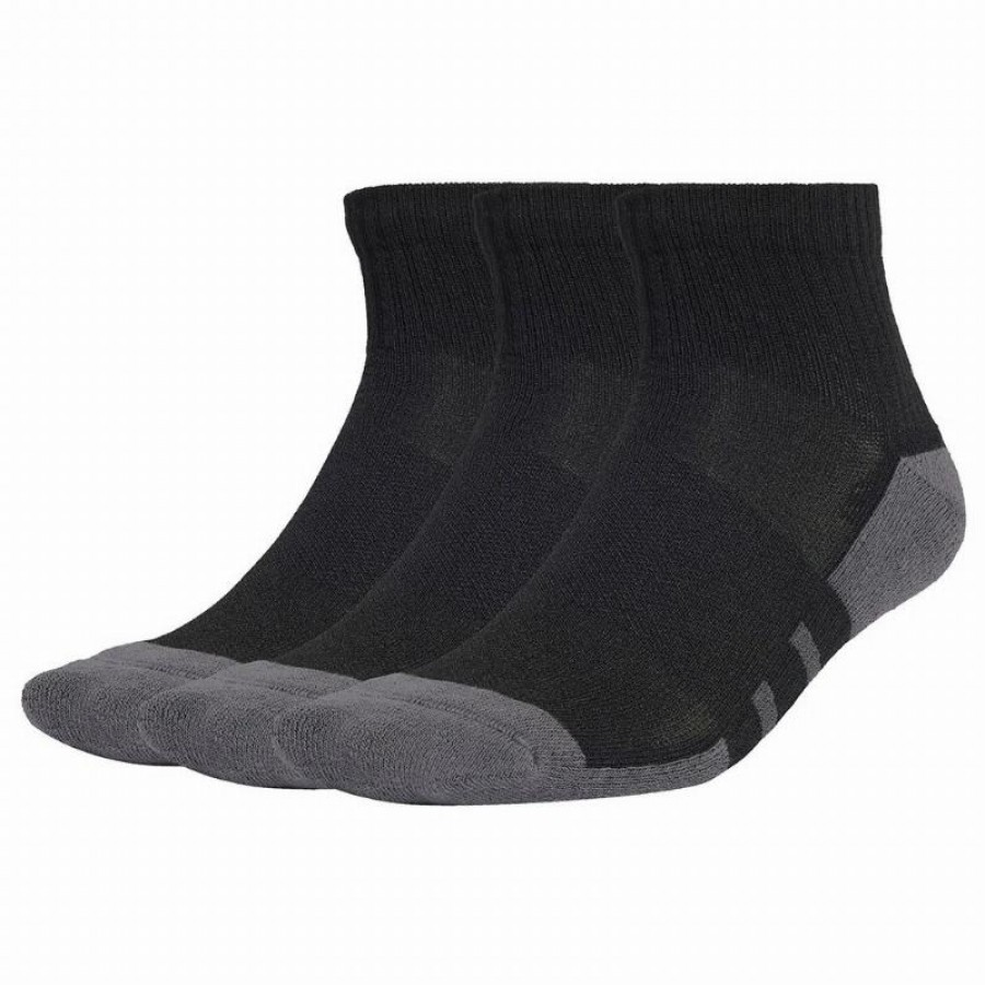 Calcetines Adidas Essentials Cushioned Quarter Negro Gris 3 Pares  Oferta + Barato