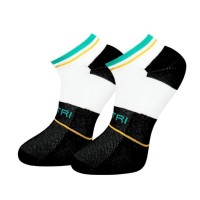 Meias Cartri Adriano Crew Branco Preto 1 Par  Oferta + Barato
