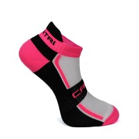 Cartri Slash Crew White Fuchsia Socks 1 Pair  PADELPOINT Cartri Slash Crew White Fuchsia Socks 1 Pair