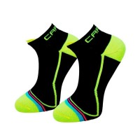 Calcetines Cartri Trajan Crew Negro Amarillo 1 Par  Oferta + Barato