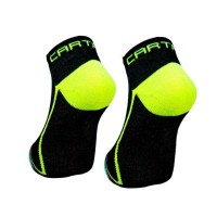 Calcetines Cartri Trajan Crew Negro Amarillo 1 Par  Oferta + Barato