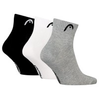Calcetines Head All Sports Quarter Negro Blanco Gris 3 Pares  Offre - Pas cher