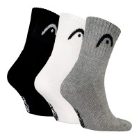 Calcetines Head All Sports Short Crew Negro Blanco Gris 3 Pares  Offre - Pas cher