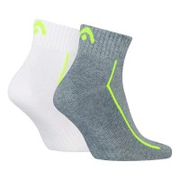 Calcetines Head Performance Quarter Blanco Gris Lima 2 Pares  Offre - Pas cher