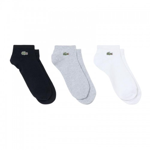 Lacoste Classic Low Cut Socks White Gray Black 3 Pairs