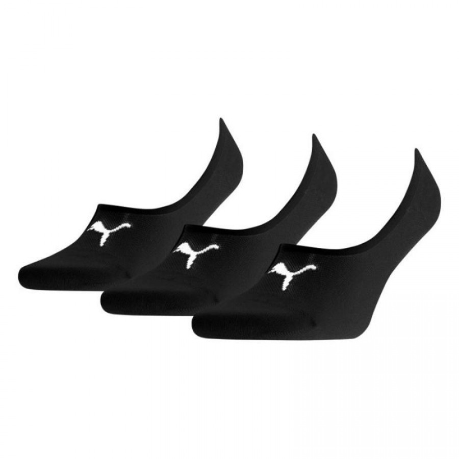 Calcetines Puma Footie Mid Cut Negro 3 pares  Oferta + Barato