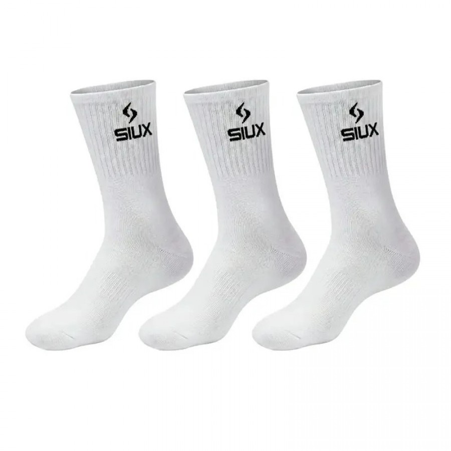 Siux Basic 26 Meias de Haste Alta Brancas 3 pares