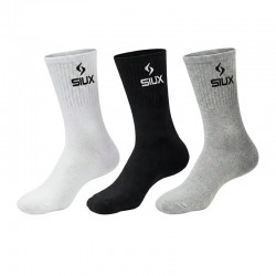 Siux Basic 26 Meias de Haste Alta Preto Cinza Branco 3 pares