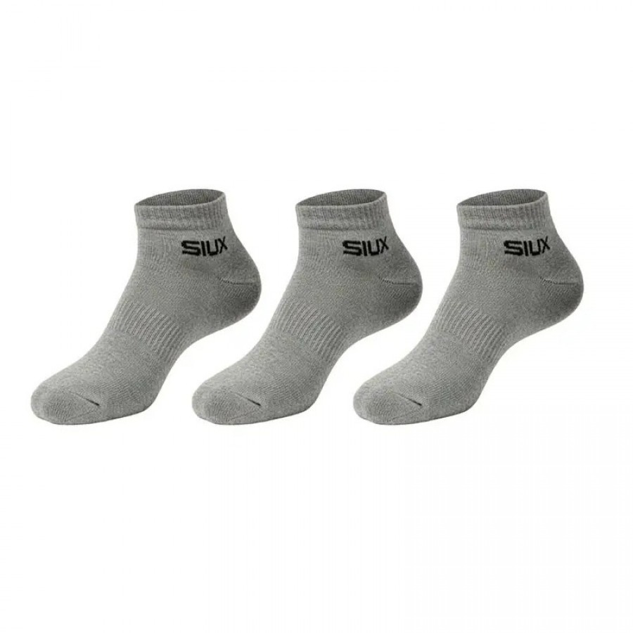 Siux Basic 26 Meias Curtas Cinza 3 Pares