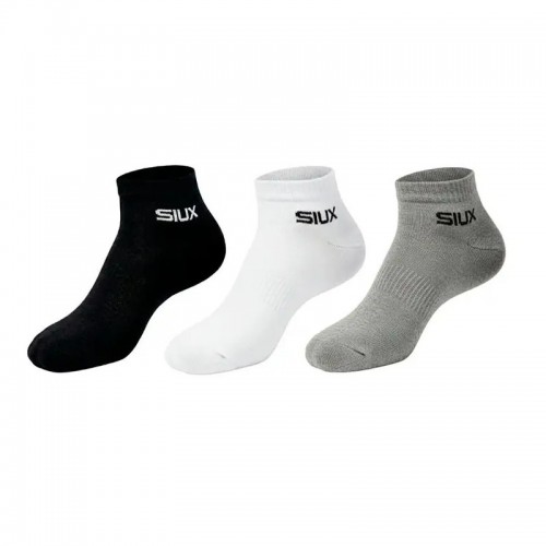 Siux Basic 26 Calzini Corti Neri, Bianco Grigio 3 paia