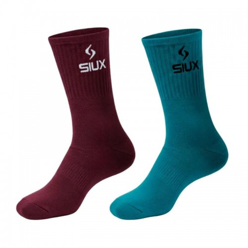 Calzini alti Siux Groove Bordeaux azzurro cielo 2 paia
