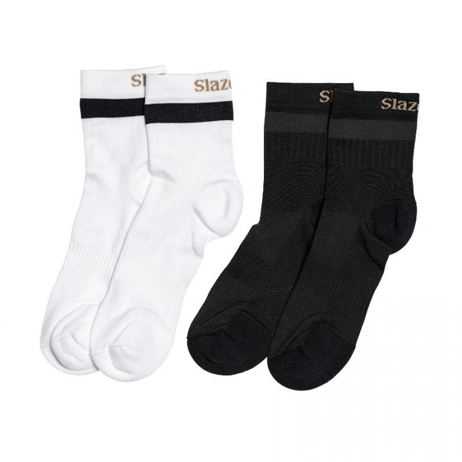 Alejandra Chaussettes Slazenger Blanc Noir 2 Paires  Offre - Pas cher