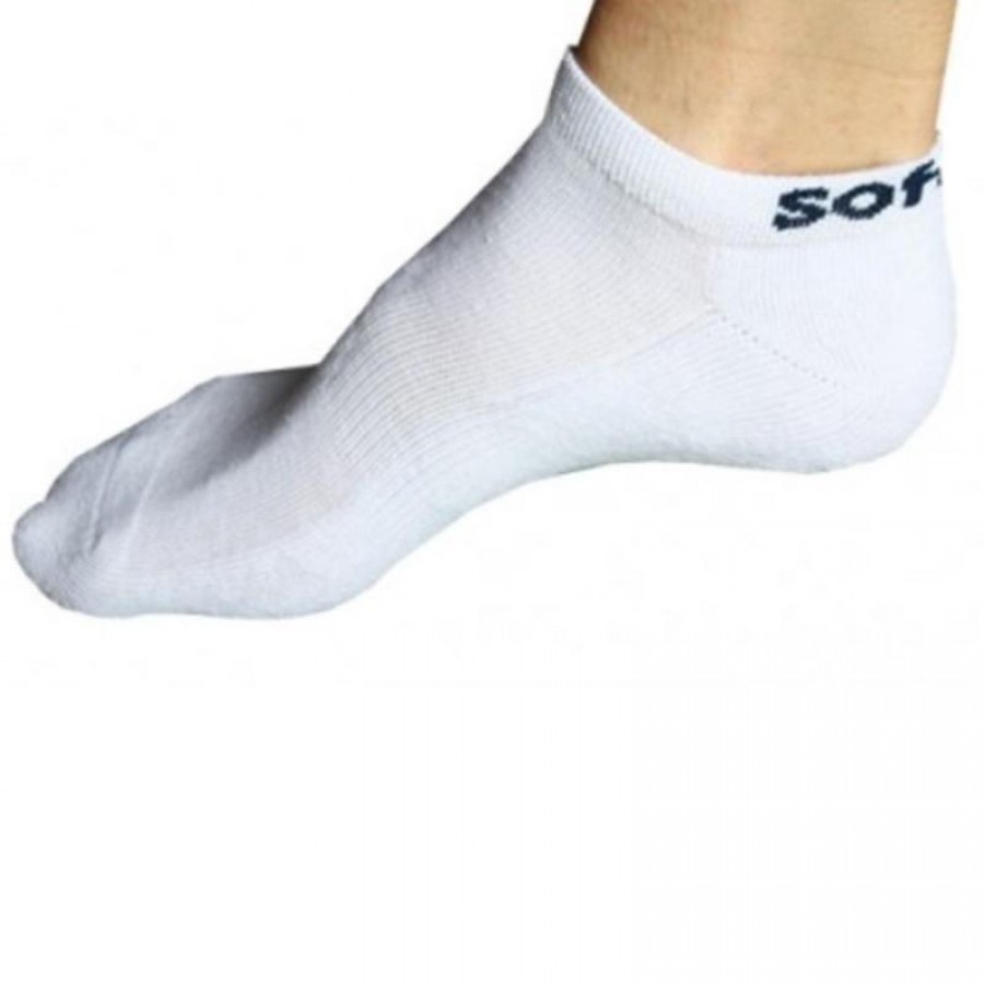 Meias de tornozelo macias brancas 1 par  Oferta + Barato