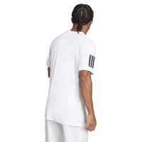 Adidas Club 3 Stripes Blanc Noir T-Shirt  Offre - Pas cher
