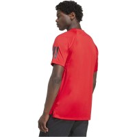 Adidas Club 3 Stripes Rouge Noir T-Shirt  Offre - Pas cher