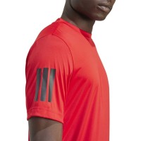 Adidas Club 3 Stripes Rouge Noir T-Shirt  Offre - Pas cher