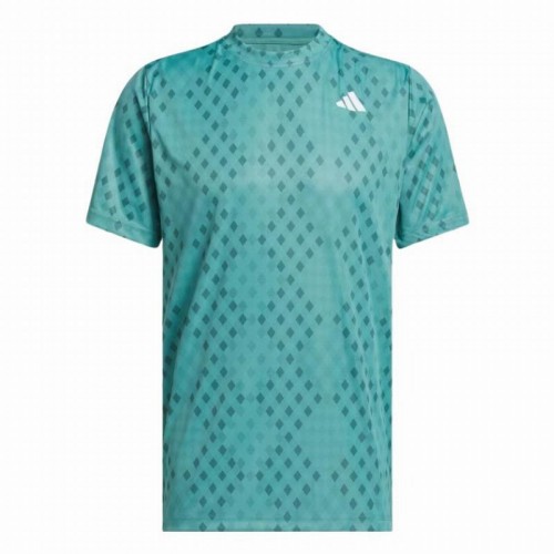 Adidas Club Graphic Teal Blue T-Shirt