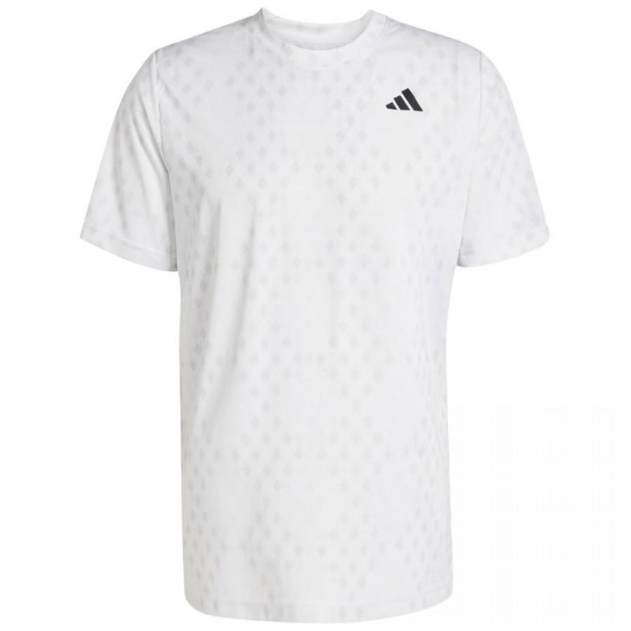 Camiseta Adidas Club Graphic Climacool Blanco Gris  Oferta + Barato