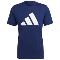 Camiseta Adidas Essentials Azul Oscuro Blanco  Oferta + Barato