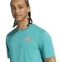 Adidas Padel Graphic Teal Blue T-Shirt  Offer + Cheap