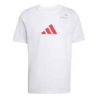Camiseta branca com estampado Padel da Adidas