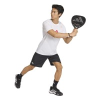 Camiseta branca com estampado Padel da Adidas