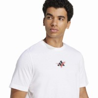 Camiseta Adidas Tennis Happy 3 Balls Graphic Branca  Oferta + Barato