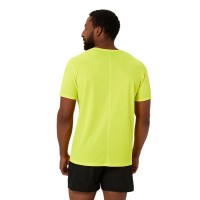 T-shirt Asics Core Fluorescent Yellow Performance Noir  Offre - Pas cher