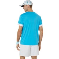 Asics Court Aqua Glossy White T-Shirt  Offre - Pas cher