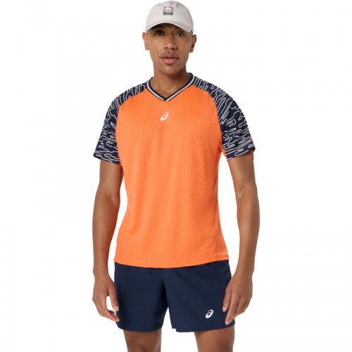 Asics Court SS Top Orange T-Shirt