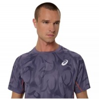 Camiseta Asics Game SS Top Gris Purpura  Oferta + Barato