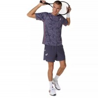 Camiseta Asics Game SS Top Gris Purpura  Oferta + Barato