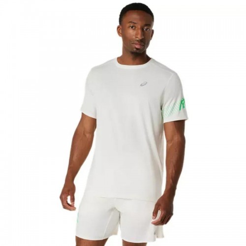 T-shirt Asics Icon SS Haut Blanc Crème Vert