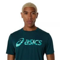 Camiseta Asics Match Seasonal Graphic Verde Saxon  Oferta + Barato